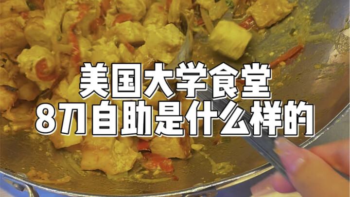 Buffet 8 đô trong căng-tin đại học Mỹ trông thế nào | Gà nướng ngon quá chừng TT