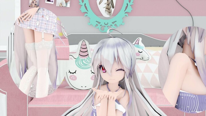 [MMD/ผ้าไหมสีขาว/ผ้าเข้ากัน] ฮาคุน่ารักและฟรุ๊ตตี้จริงๆ