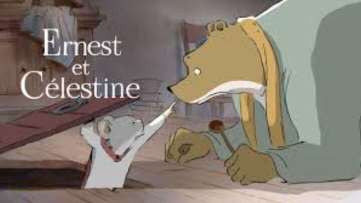 A bear and a mouse become good friends😱😱 #movie #film #ernestandcelestine