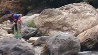 cast netting in Nepal | himalayan trout fishing with handmade cast net |