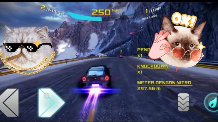 balapan di danau Kristal. asphalt 8