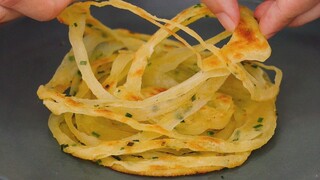 Step-by-Step Tutorial: Flaky, Flowering Scallion Pancake That Crumbles Delightfully!