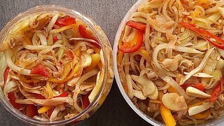 cách trộn mắm tép chua đu đủ.món chay không đụng hàng ăn bún .cơm.