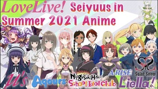Love Live! Seiyuus in Summer 2021 Anime