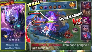 SOLO RANK MODE RUSUH VS 5 COUNTER ! TIPS LAWAN SABER JUNGLER ! Stenly Hayabusa Gameplay