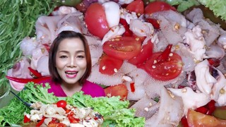 ตำสะไบนางคางหมึกแซ่บ นัว ฝนกะตกเหมิดมื้อ 13/มิถุนายน/64
