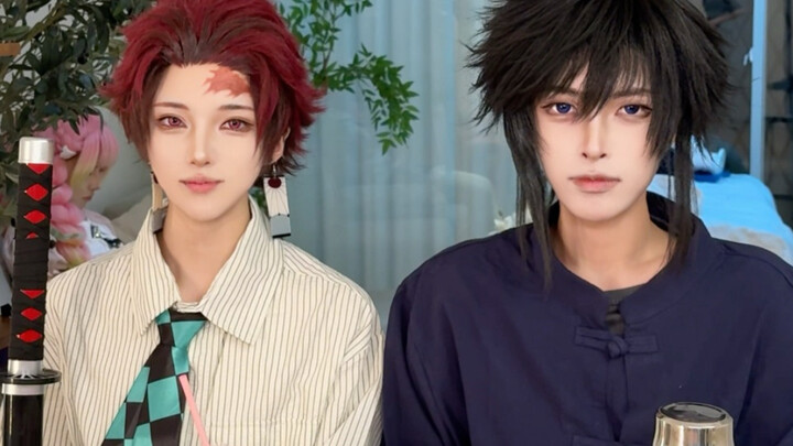 The two of them said nothing, simply taking turns to be modest.