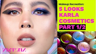 5 Looks Karla Cosmetics Review | Makeup Recreation Tutorial