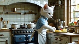 Meow-mornings: A Cat's Breakfast Routine | Chef Cat