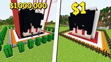 ถ้าเกิดว่า!! ขายบ้านคนรวย $1,000,000 เหรียญ VS ขายบ้านคนจน $1 เหรียญ - (Minecraft)