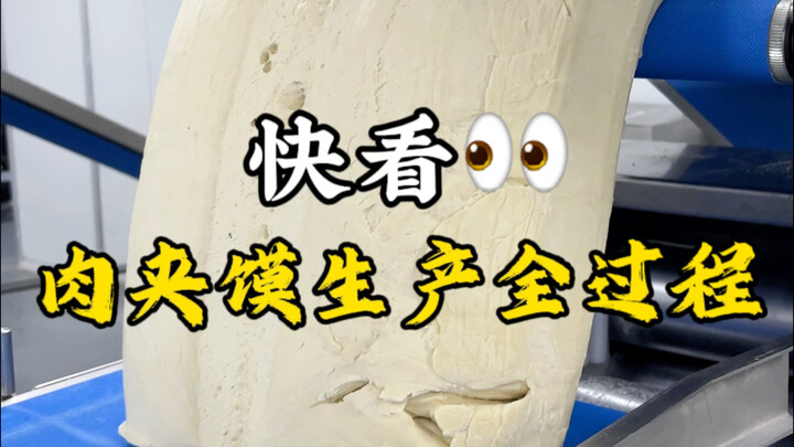 This is what goes into your stomach—#LaoTongGuan RouJiaMo frozen dough! That's how it's made, on a c