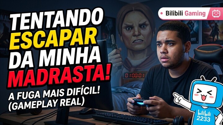 Eu tentando escapar da minha madrasta.