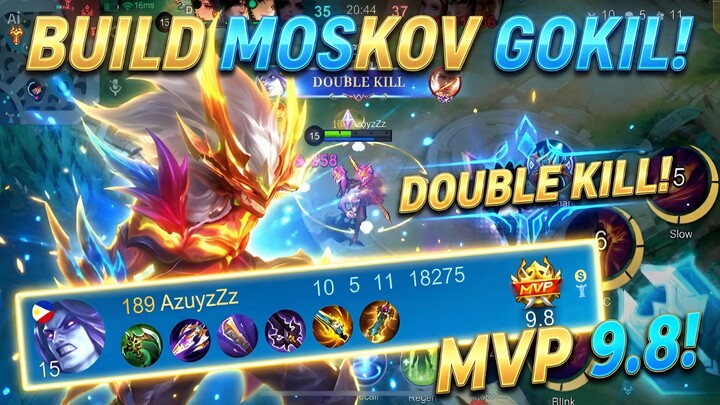 ⚡ BUILD MOSKOV TERBARU 2026! MVP 9.8 + DOUBLE KILL! 🔥 Damage Gila Auto Win! 💪🎮