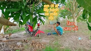 Tư  bị vợ tháo bánh xe khi ra đồng đặt chuột quá tức