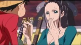 Robin Puts Food In Luffy's Mouth 😏☺️ (One Piece English Dub)