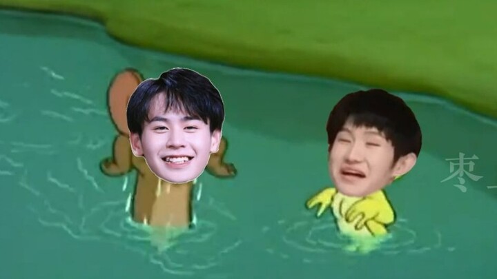 One of the KPL versions of "Tom and Jerry": Nuo learns to swim
