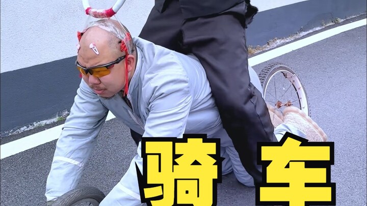 Young man, what kind of bike are you riding?