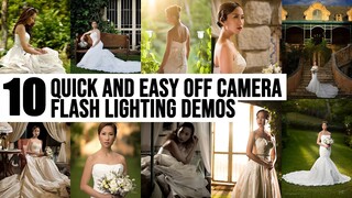 10 Quick and Easy Off Camera Flash Lighting Demos. Outdoor and Indoor Portraits using Speedlights.