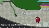 Paper.io 2 Map Control: 100.00% Among Us