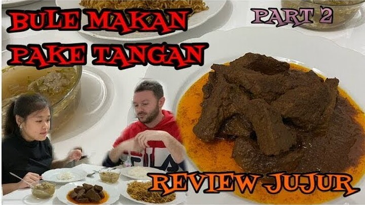 BULE MAKAN RENDANG PAKE TANGAN ! MAHIR!!!!!!! | CHINESE NEW YEAR DINNER | REVIEW JUJUR