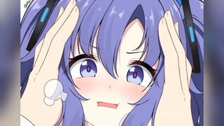 Cute students hold their faces to kill