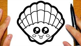 BELAJAR MELUKIS CANGKERANG COMEL  | Lukisan yang senang