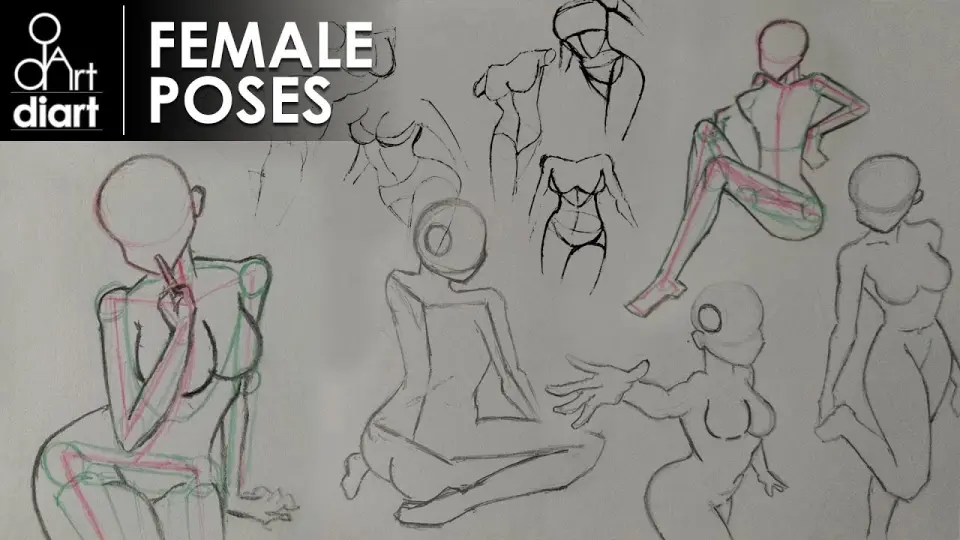 How to Draw Female Poses in Anime | diArt - Bilibili