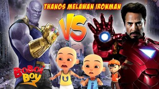 THANOS MELAWAN IRON MAN SAMPAI PINGSAN , UPIN IPIN DAN BOBOIBOY TAKUT - GTA 5 MOD