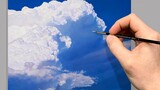 Realistic oil painting | I draw clouds at home, just to accompany you to look at the sky in a daze