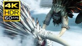 [4K quality 60 frames] How to Train Your Dragon 2 Death of the White Dragon King!