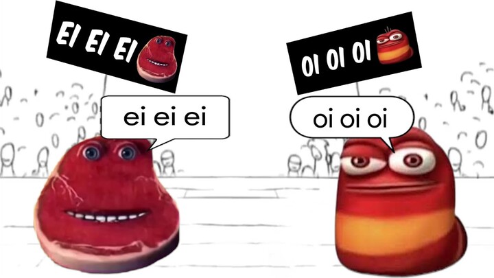 Ei Ei Ei im on Vacation VS Red Larva Oi Oi Oi