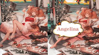 [Vẽ digital] Angelina trong bộ đồ bơi (Arknights)