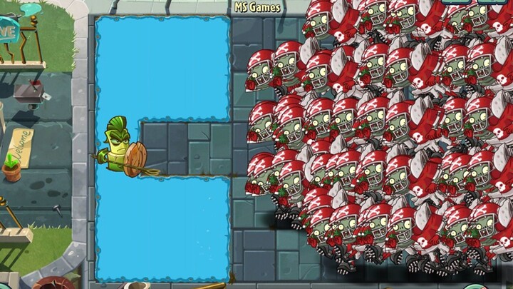 PvZ 2 - 70 tanaman level maks melawan 150 zombi All-Star level 5 - Siapa yang akan menang?
