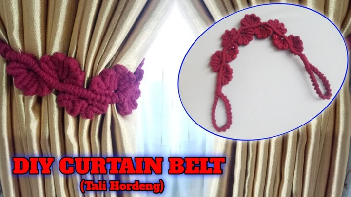 DIY Macrame Curtain Belt Leaf | Tutorial Tali Hordeng Macrame