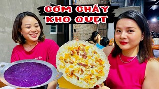 Sốc với phần CƠM CHÁY KHO QUẸT 25K mỏng như tờ giấy trên vỉa hè ai ăn cũng mê