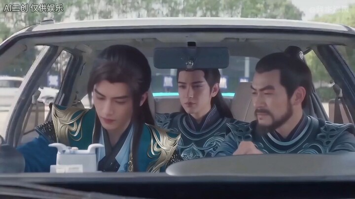 Thật khó tưởng tượng rằng ba người này lại xuất hiện trong cùng một chiếc xe. Hàn Lập, Phong Hy, Mục