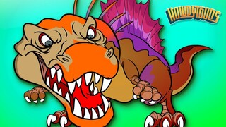 SPINOSAURUS SONG - Dinosaur Battles - Spinosaurus vs T-Rex - Dinosaur Songs by Howdytoons