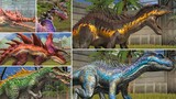 ALL SUPER HYBRIDS DINOSAURS. All Max Level, All Evolutions | Jurassic World The Game