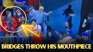 Miles Bridges just threw his mouthpiece and hit some young gal in the face