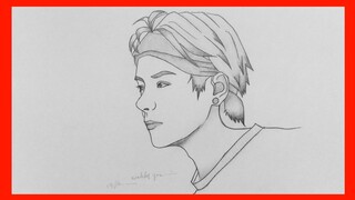 ARMY WAJIB NONTON. .!! MENGGAMBAR WAJAH TAEHYUNG BTS