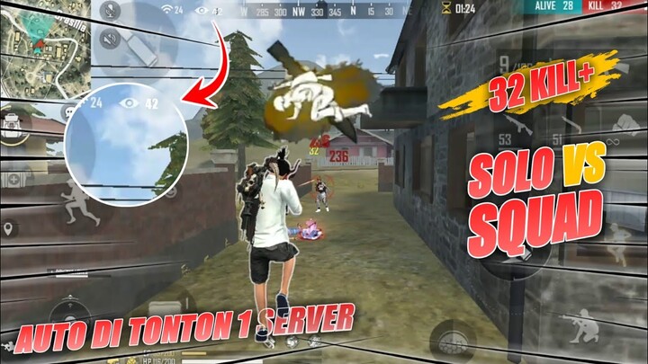 32 K1LL SOLO VS SQUAD l TIAP MENIT FULL BAR-BAR PAKE BUNDLE LEGEND l FREE FIRE BATTLEGROUND