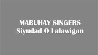 MABUHAY SINGERS // SIYUDAD O LALAWIGAN