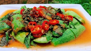 hai món chay ngon .dưa leo đập.cà tím hấp.