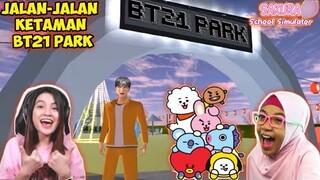 Reaksi Ani Nge Game & Nafisa Fidela JALAN-JALAN KETAMAN BT21 PARK | Sakura School Simulator