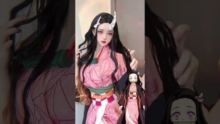 Nezuko in Real life 😘| Demon Slayer characters | Anime edit #shorts #naruto #anime #demonslayer #jjk