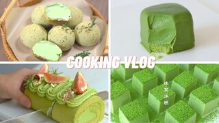 Một video xanh rất xanh - Bánh quy bạc hà, Bánh mì mochi, Panna cotta, Bingsu, Lava cake, Pudding 💚