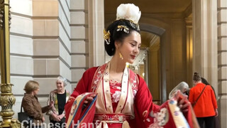 Gaya kuno, Hanfu gaya Tiongkok, gaya jalanan, biarkan orang asing merasakan seri Hanfu! Semua orang 