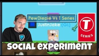 Pewdiepie Vs T-Series | Growtopia Social Experiment