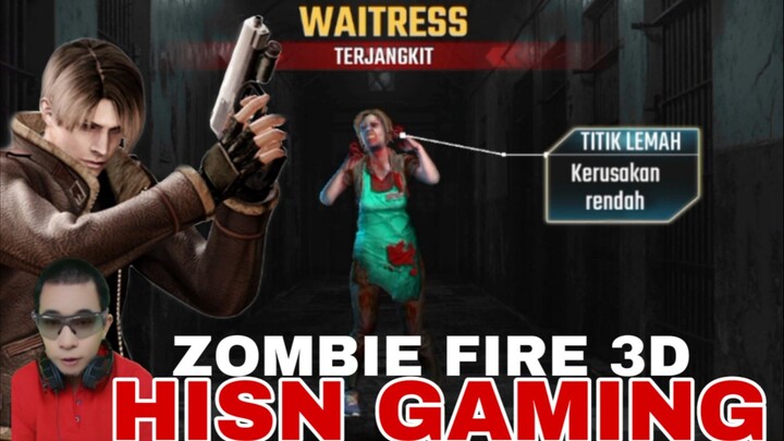 game zombie fire 3D,  waitress berlari sengan zig zag sulit di tembak