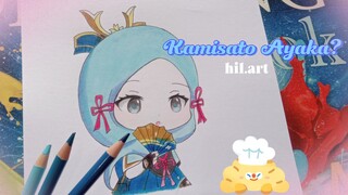 Drawing | Kamisato Ayaka berhijab?😯 | (Genshin Impact)